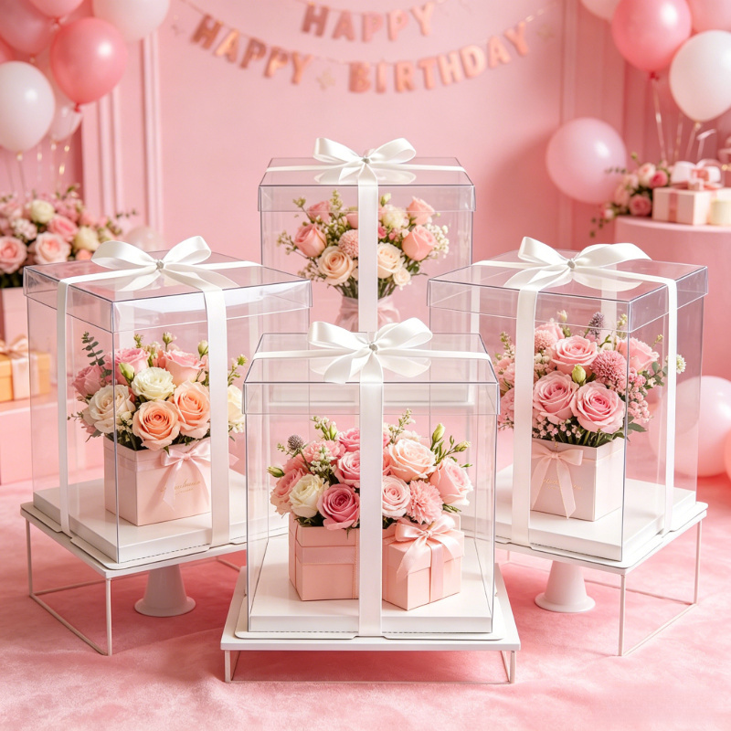 Event Party Box - Transparent Cake Boxs Large Gifts Packaging