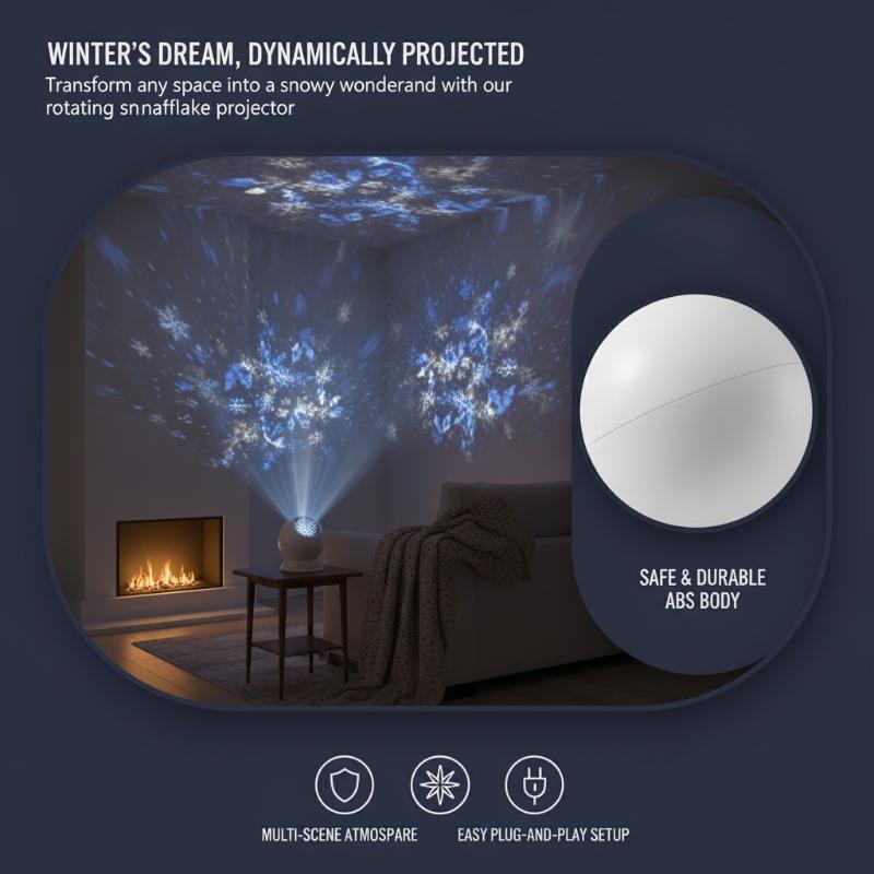 Event & Party Supply Photos - Christmas Snowflake LED Projector Lamp 360