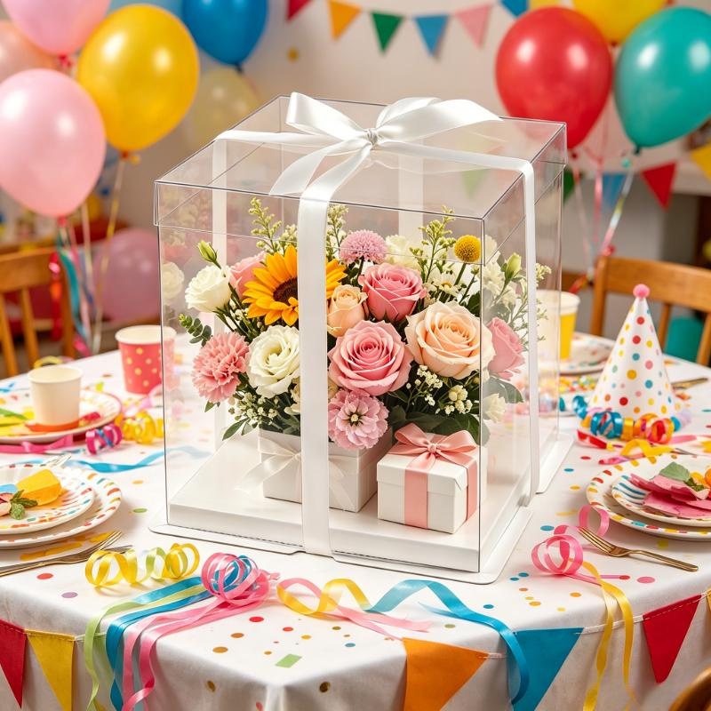 Transparent Cake Boxs Large Gi - Event Party Box recension och pris
