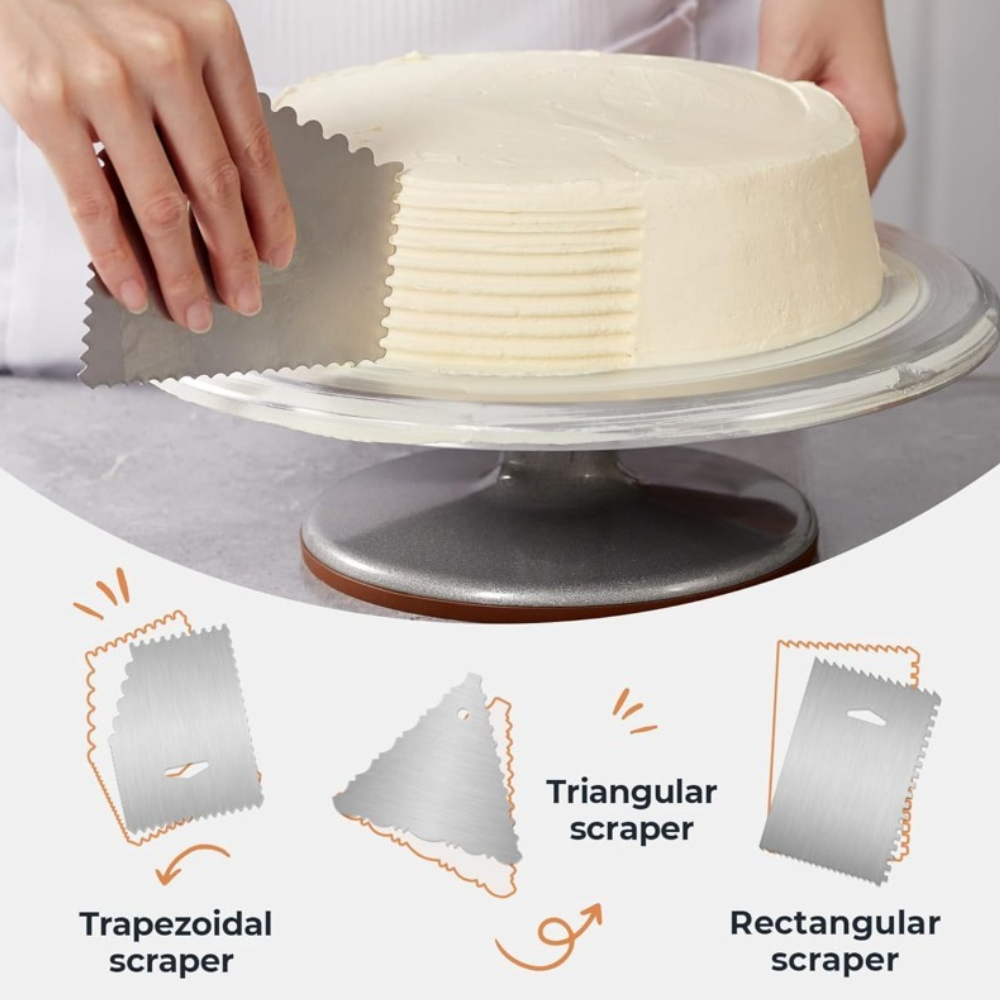 Aluminium Cake Turntable Set w - Cupcake Stand Tier recension och pris