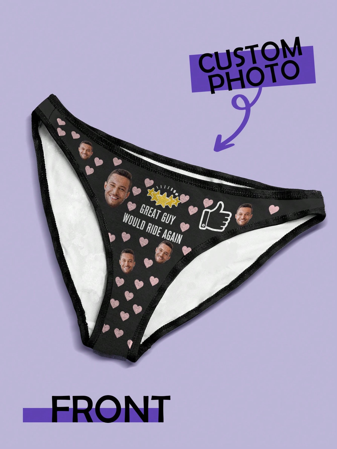 Custom Face Thong For Her Pers - Cotton Candy Cone recension och pris