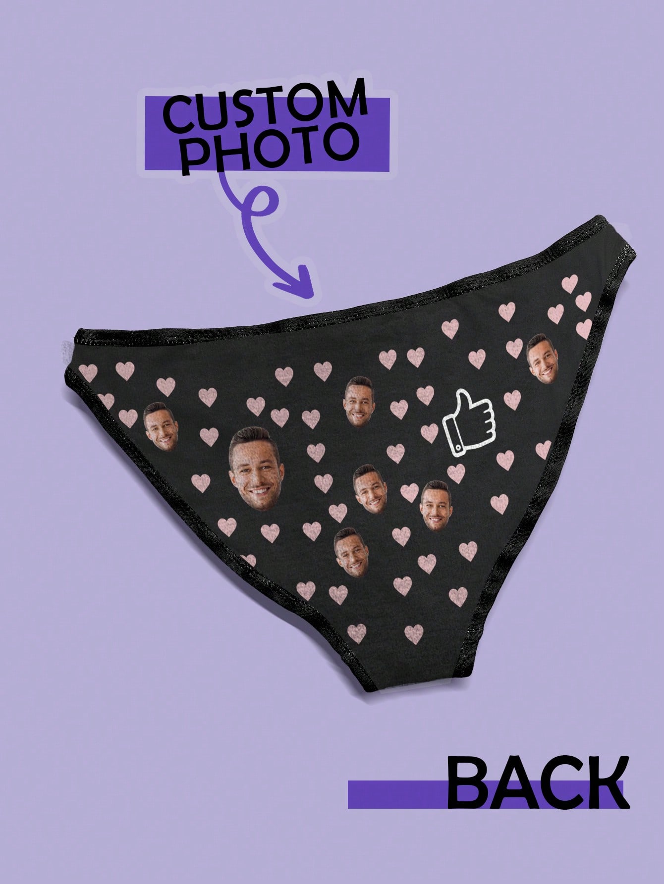 Custom Face Thong For Her Pers - Cotton Candy Cone recension och pris