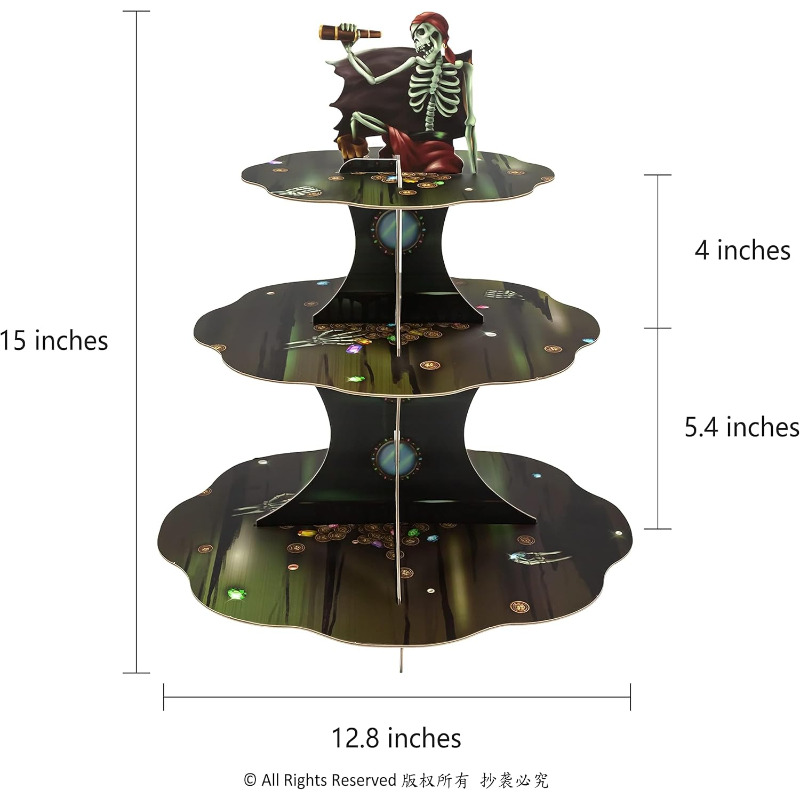 Skull Pirate Cupcake Stand Tie - Cupcake Stand Tier recension och pris