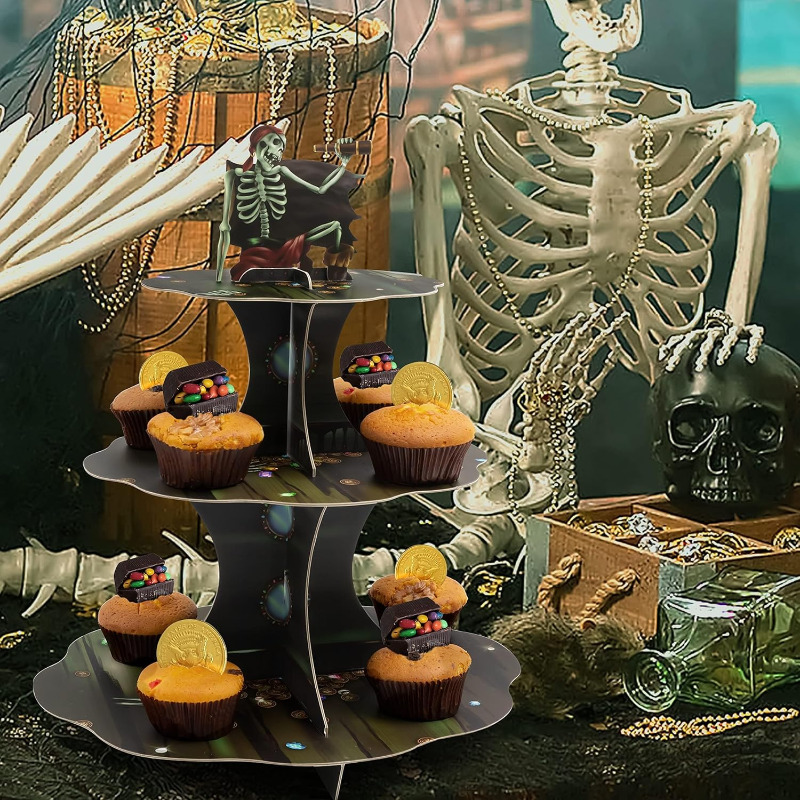 Skull Pirate Cupcake Stand Tie - Cupcake Stand Tier recension och pris