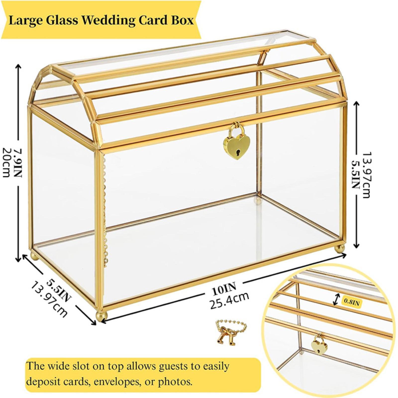 Glass Wedding Card Box Portabl - Event Party Box recension och pris