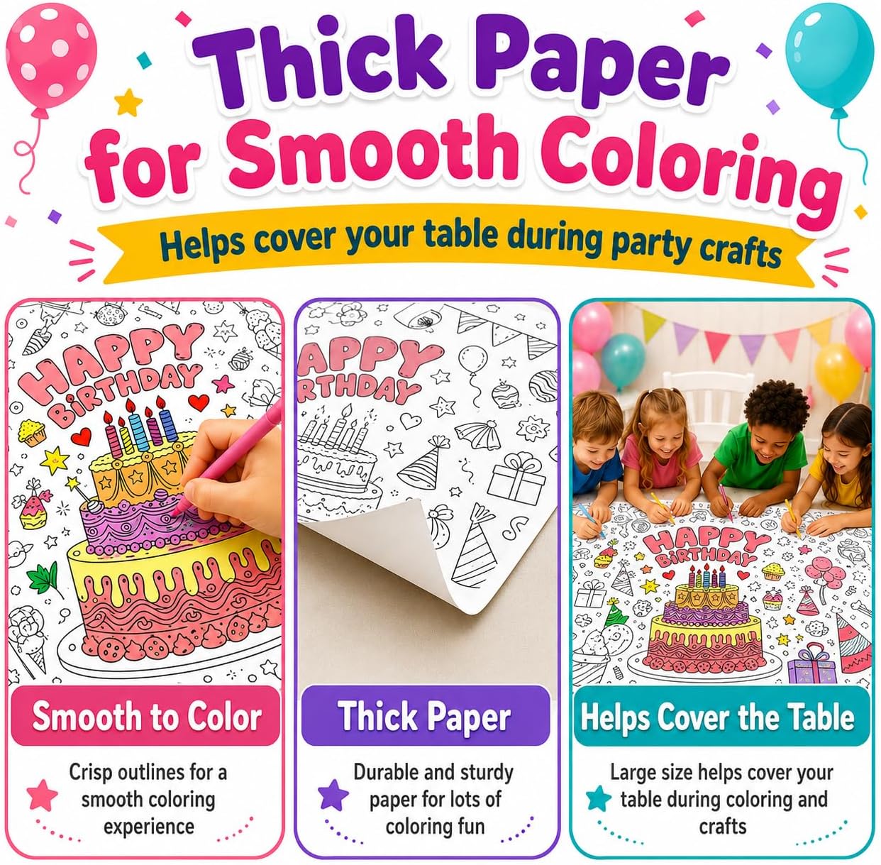 Kids Giant Coloring Poster DIY - Table Cloth Disposable recension och pris