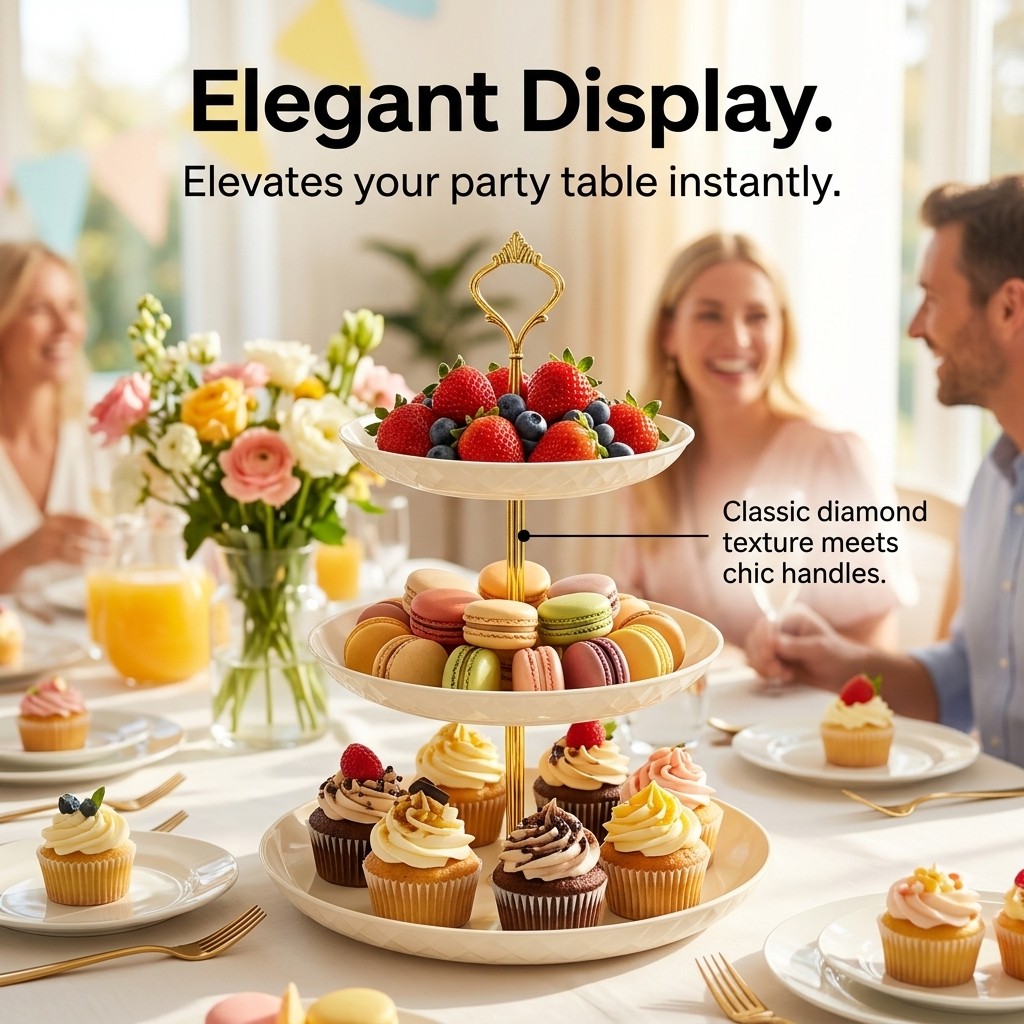 2/3 Tier Plastic Cupcake Stand - Cupcake Stand Tier recension och pris