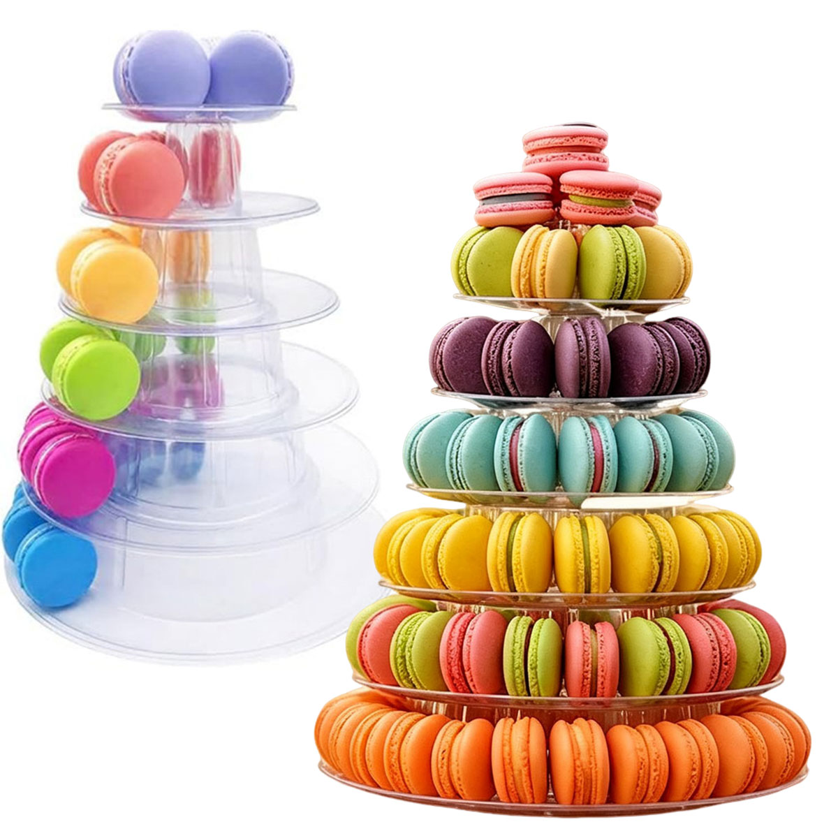 1PC 6-Tier Round Plastic Clear - Cupcake Stand Tier recension och pris