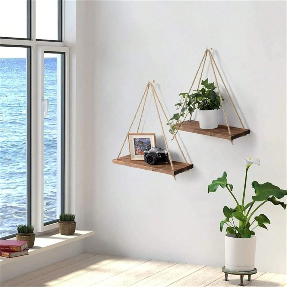 1Set Wood Hanging Shelves Swin - Flower Wall Panel recension och pris
