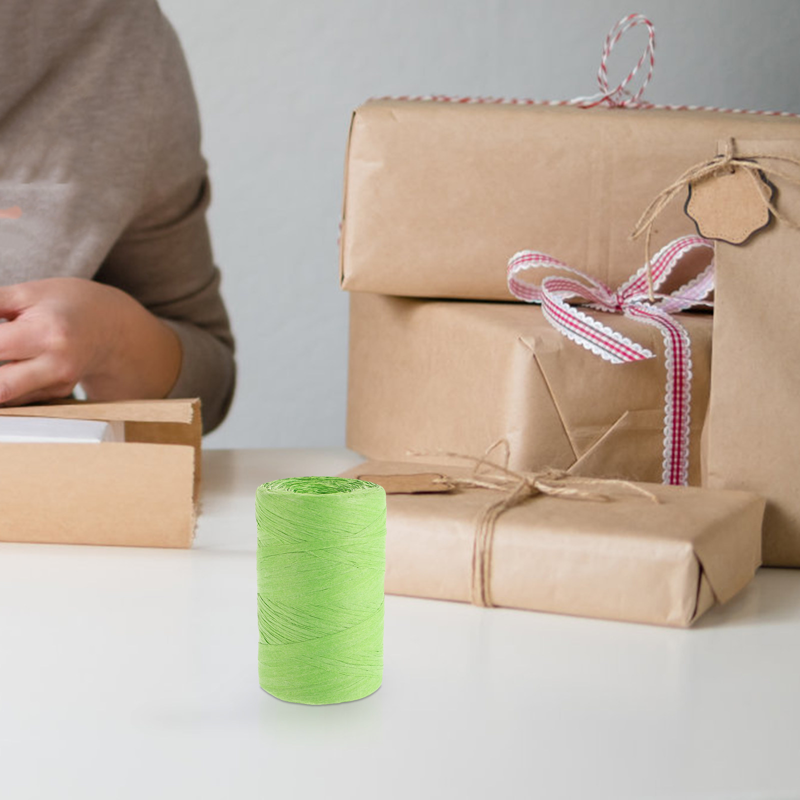 Raffia Paper Colored Flat Stri - Papercraft Supply Ribbon recension och pris