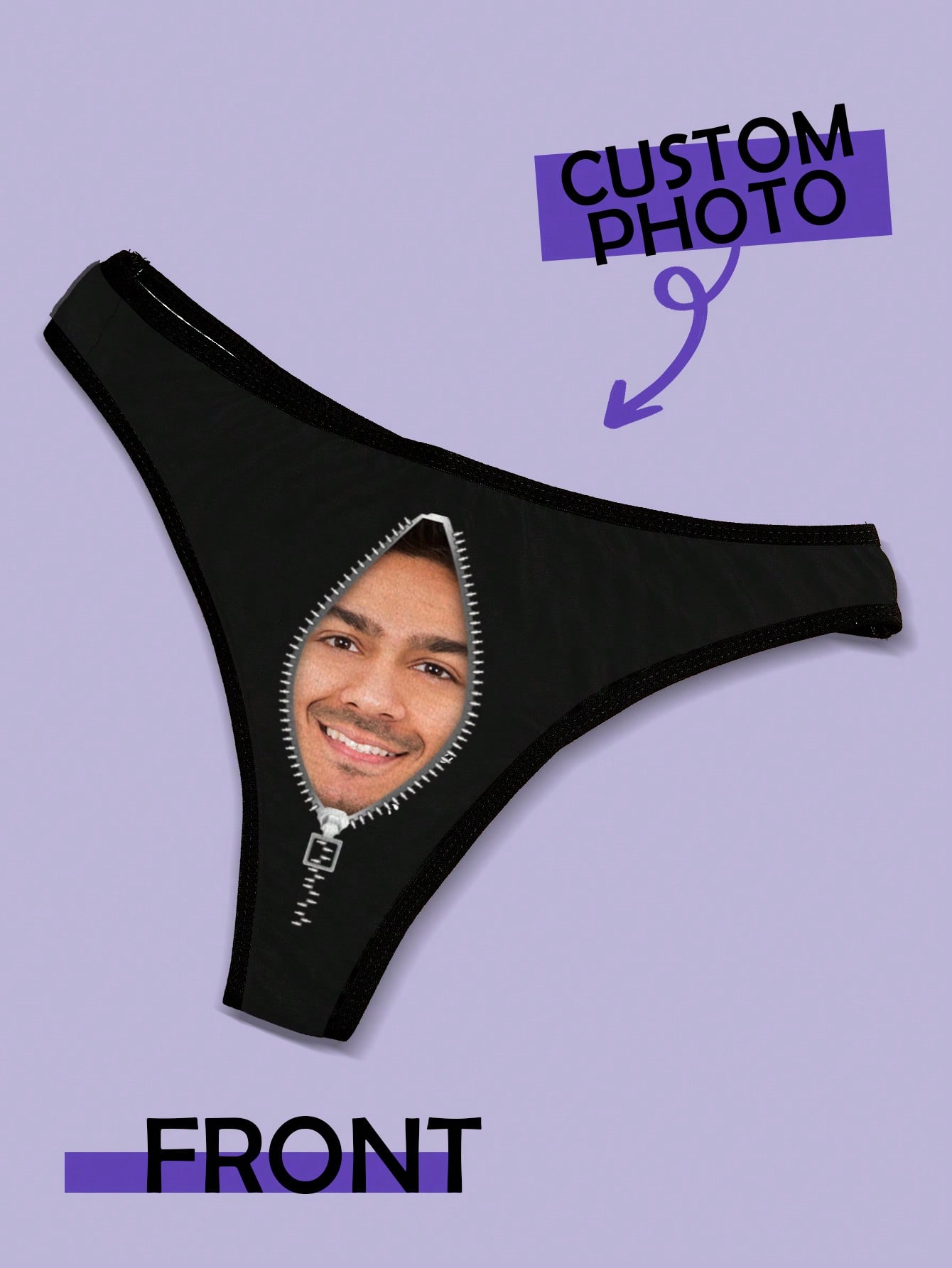 Custom Face Thong For Women Pe - Cotton Candy Cone recension och pris