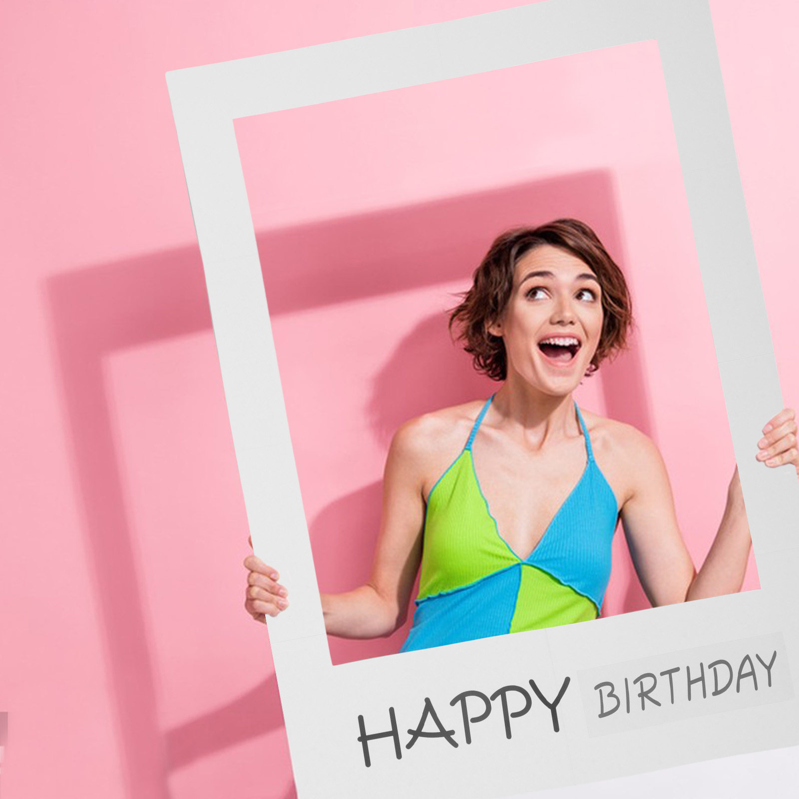 Birthday Photo Props Paper Fra - Photo Booth Frame recension och pris