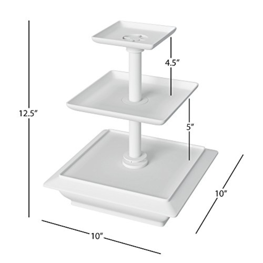 3-Tier Cupcake Stand - Square  - Cupcake Stand Tier recension och pris