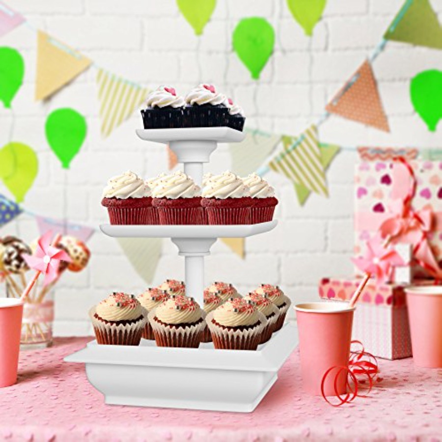 3-Tier Cupcake Stand - Square  - Cupcake Stand Tier recension och pris